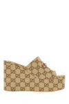 Shop Gucci Gg Fabric Wedges