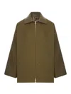 Gucci Women Gg Fabric Zip-up Jacket In Green