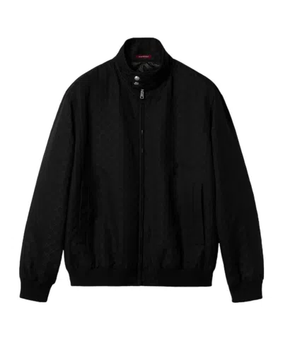 Gucci Gg Fine Check Cotton Jacket In Black