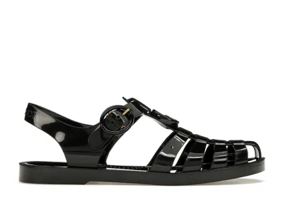 Pre-owned Gucci Gg Fisherman Sandal (women's) Sneakers In Black