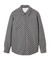 Gucci Gg Flannel Overshirt In Gray