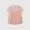 Gucci Pink Dress For Baby Girl With Gg In Pink
