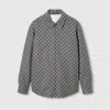 Gucci Gg Flannel Overshirt In Grey