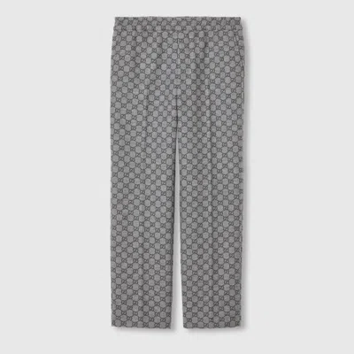 Gucci Gg Flannel Pant In Grey