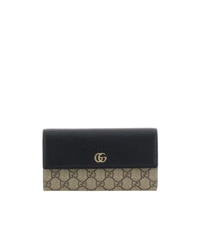 Gucci Gg Flap Wallet In Black