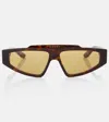 Gucci Gg Flat-top Sunglasses In Multicoloured