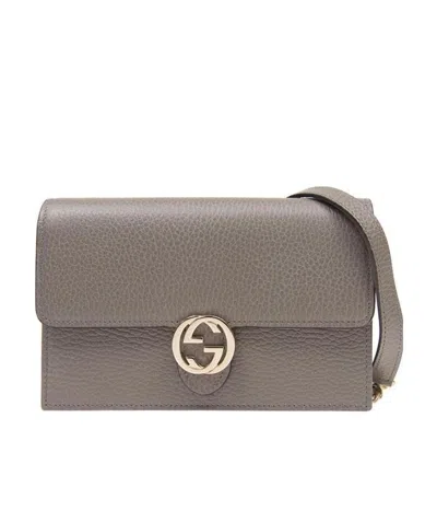 Gucci Gg Flip Shoulder Bag In Nude
