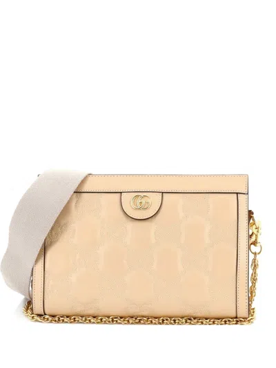 Pre-owned Gucci Gg Gg Matelasse Leather Small Shoulder Bag In Neutral