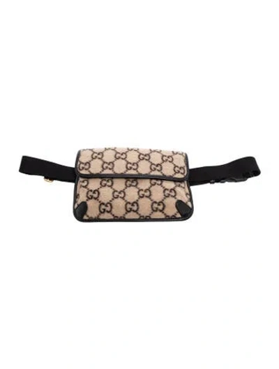 Pre-owned Gucci Gg Gg Wool Belt Bag In Neutrals