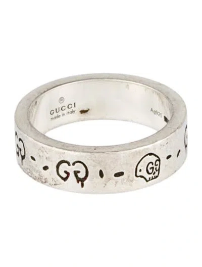 Pre-owned Gucci Gg Ghost Band Ring In Multi