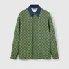 Gucci Gg Gingham Cotton Wool Jacket In Green