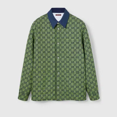 Gucci Gg Gingham Cotton Wool Jacket