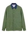 Gucci Gg Gingham Cotton Wool Jacket In Green