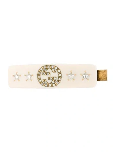 Pre-owned Gucci Gg Hair Clip In Neutral
