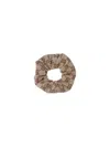 Gucci Womens Sand/light Brown Gg-monogram Crystal-embellished Canvas Hair Scrunchie In Beige