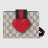 Gucci Gg Handbag With Heart In Blue