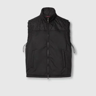 Gucci Gg Heavy Nylon Gilet In Black