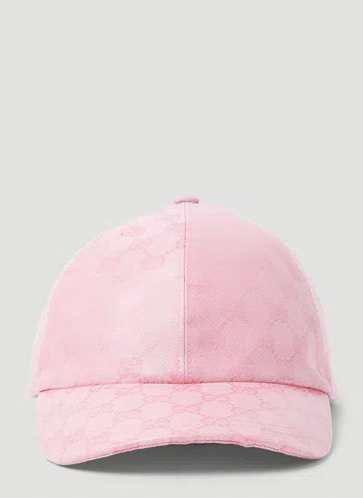 Gucci Gg High Shine Baseball Cap In Pink