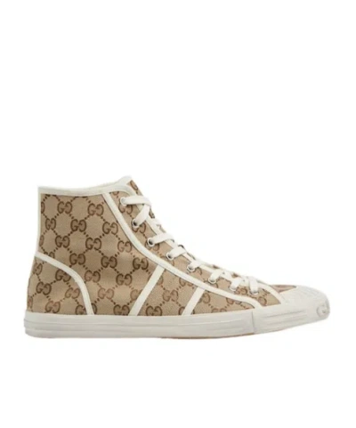 Gucci Gg High-top Lace-up Sneakers In Multicolor