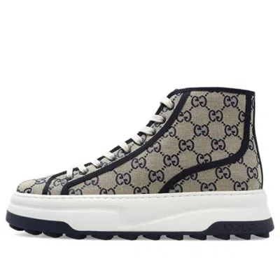 Gucci Gg High Top Sneaker 'beige Blue'