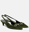 Gucci Gg Horsebit Erin Slingback Pumps In Green