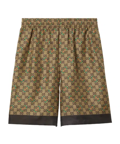 GUCCI GUCCI GG HORSEBIT-PRINT KNEE-LENGTH SHORTS