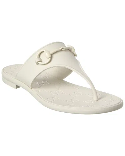 Gucci Gg Horsebit Rubber Thong Sandal