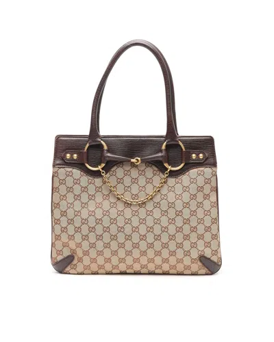 Gucci Gg Horsebit Tote Bag In Multi