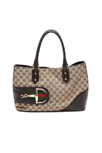 Gucci Gg Horsebit Tote Bag In Purple