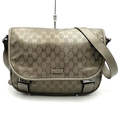 Pre-owned Gucci Gg Imprimé Brown Metallic Gg Imprimé Shoulder Bag ()