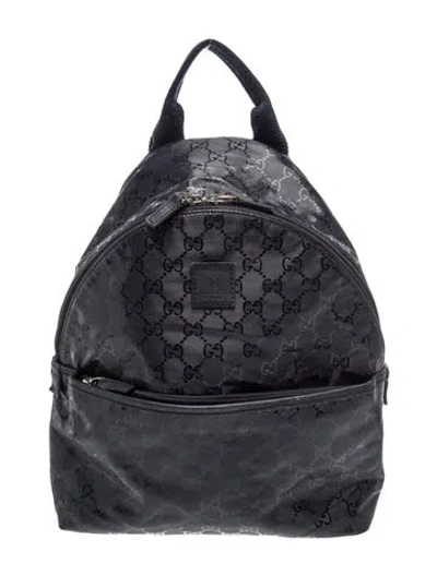 Pre-owned Gucci Gg Imprimé Gg Imprimé Backpack In Black