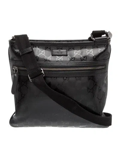 Pre-owned Gucci Gg Imprimé Messenger Bag In Black