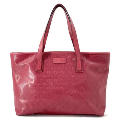 Pre-owned Gucci Gg Imprimé Red Color Gg Imprimé Tote Bag ()