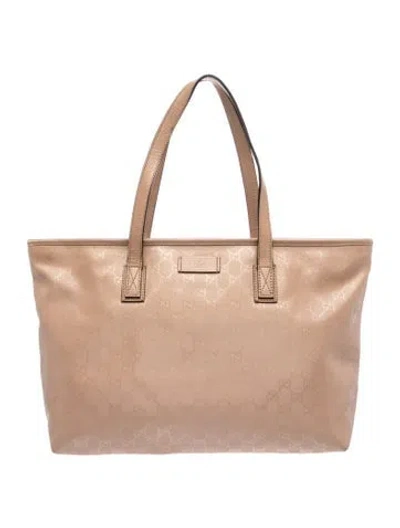 Pre-owned Gucci Gg Imprimé Tote In Neutral
