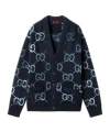 Gucci Sweater With Gg Intarsia In Black