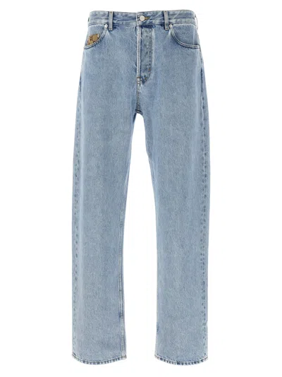 Gucci Gg Insert Jeans Blue