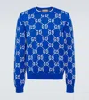 Gucci Gg-intarsia Cotton Jumper In Multicoloured