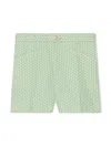 Gucci Gg Intarsia-knit Cotton Shorts In Green