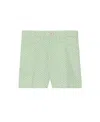 Gucci Gg Intarsia-knit Cotton Shorts In Green