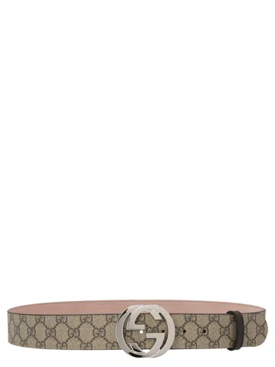 GUCCI GG INTERLOCKING BELTS BEIGE
