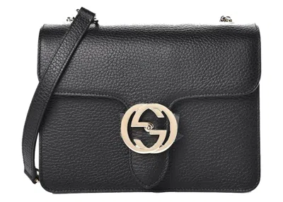 Pre-owned Gucci Gg Interlocking Crossbody Bag In Black