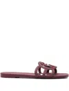 Gucci Gg Interlocking Slides In Red