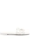 Gucci Stylish Interlocking Cut-out Sandals With 10mm Heel In White