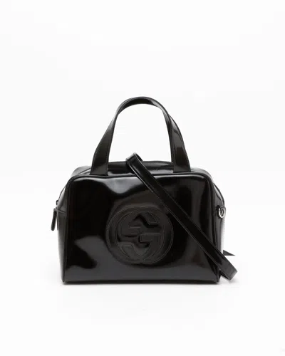 Gucci Gg Interlocking Top Handle Bag In Black