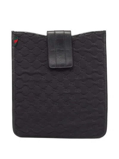 Pre-owned Gucci Gg Ipad Case 270x235mm In Black
