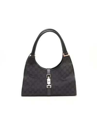 Gucci Gg Jackie Bardot Bag In Black