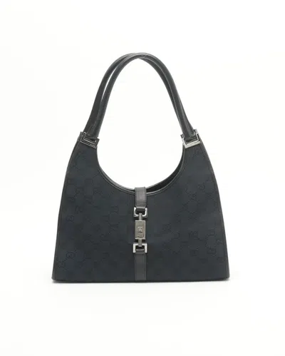 Gucci Gg Jackie Bardot Bag In Black