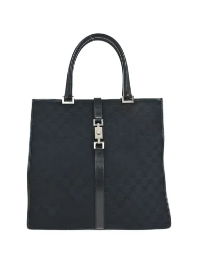 Pre-owned Gucci Gg Jackie Tote Bag In Black