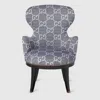 Gucci Gg Jacquard Armchair In Blue