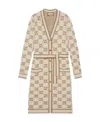 Gucci Gg-jacquard Bouclé Cardi-coat In Nude
